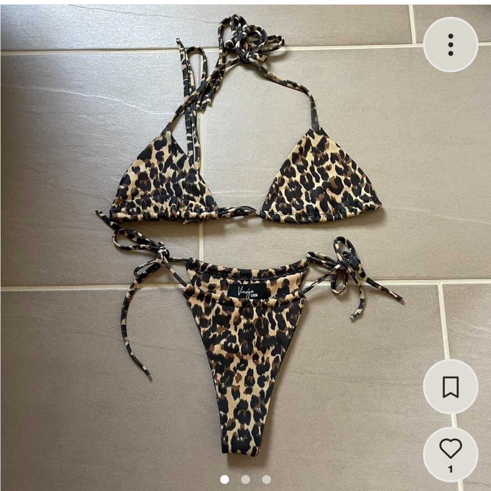VINCIJA leopard print string bikini